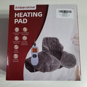 Ambershine Weighted Neck Shoulder Heating Pad Wrap Electric Plush Navy